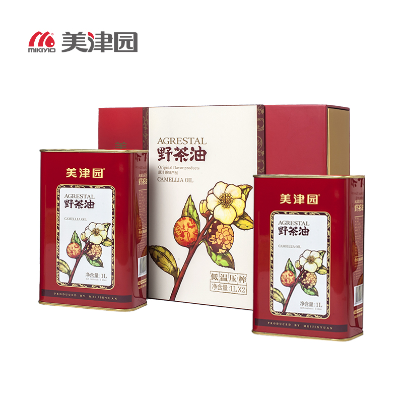古丈美津园铁罐装山茶油礼盒（1升*2罐）