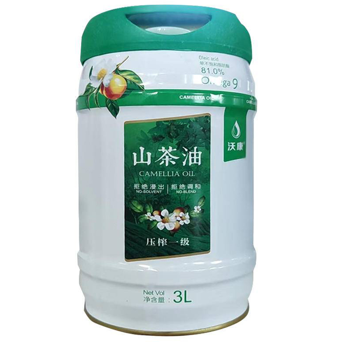 永顺县沃康冷榨山茶油3L装低温物理压榨纯茶油食用油