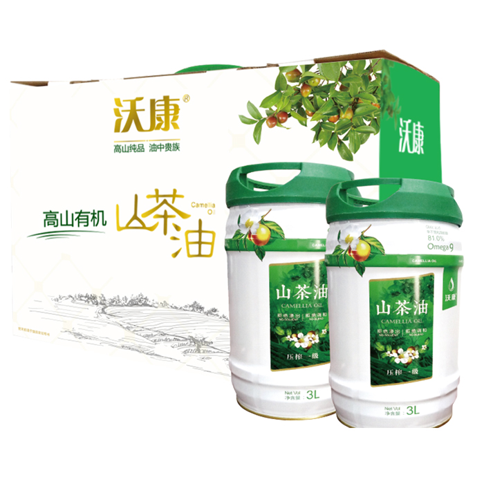 永顺县沃康冷榨山茶油3L*2低温物理压榨纯茶油食用油