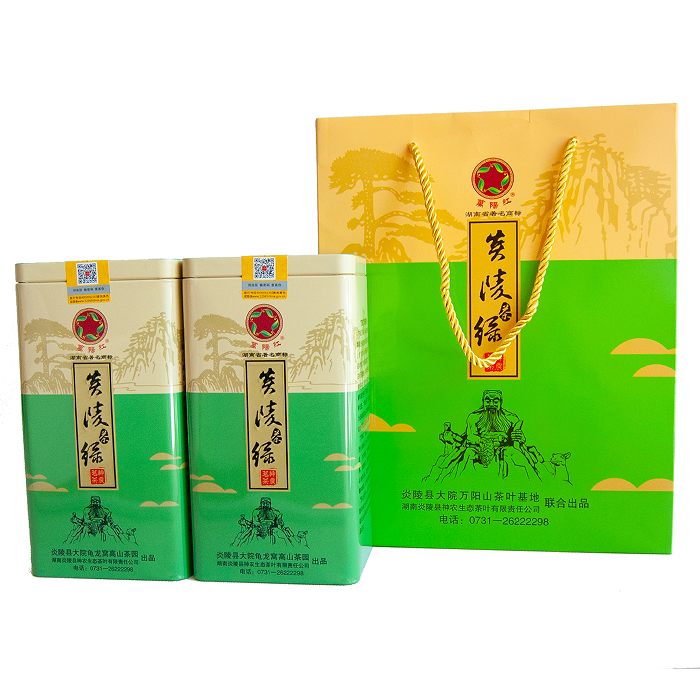 炎陵县万阳红绿茶150g*2罐/提