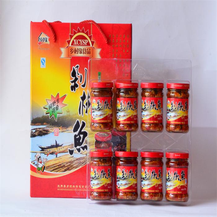 双牌县 乡村缘 8瓶装剁椒鱼礼盒1*8*190g