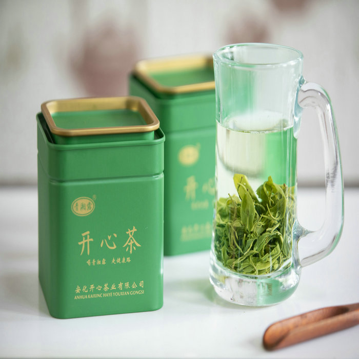 安化烟溪  青湘露  开心茶   铁罐绿茶  100克*2罐