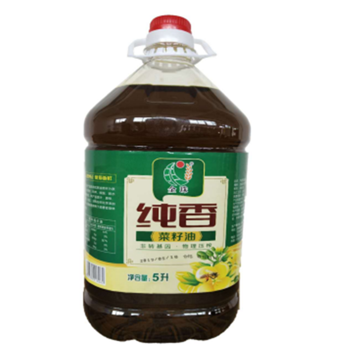 中方县食用油纯香菜籽油5L