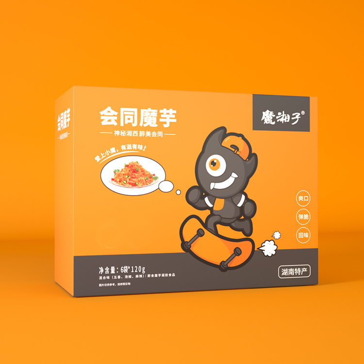 湖南会同魔芋礼盒装魔芋丝素毛肚湘西特产五香麻辣泡椒网红零食