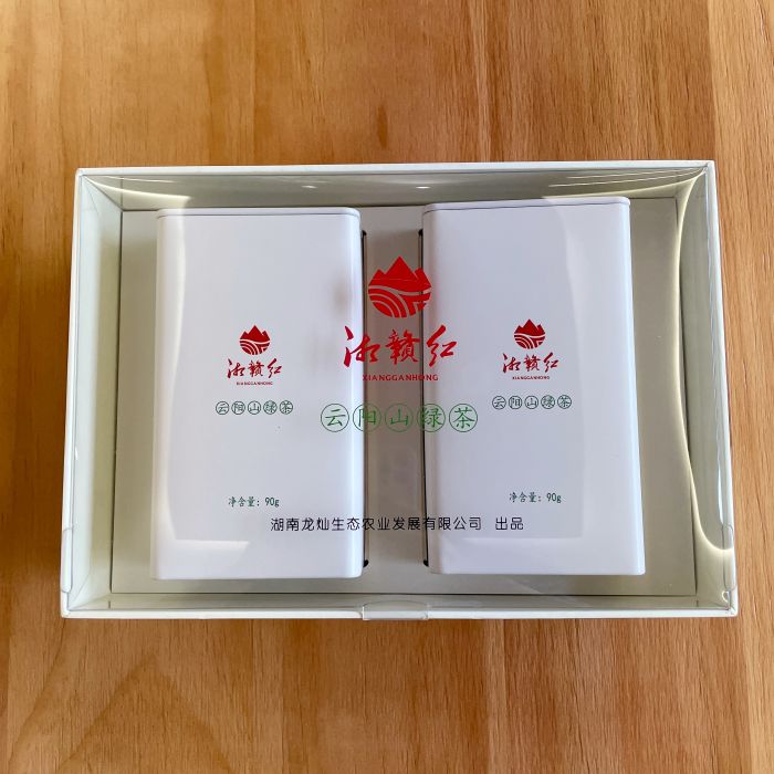 茶陵湘赣红双铁罐绿茶 180g/盒