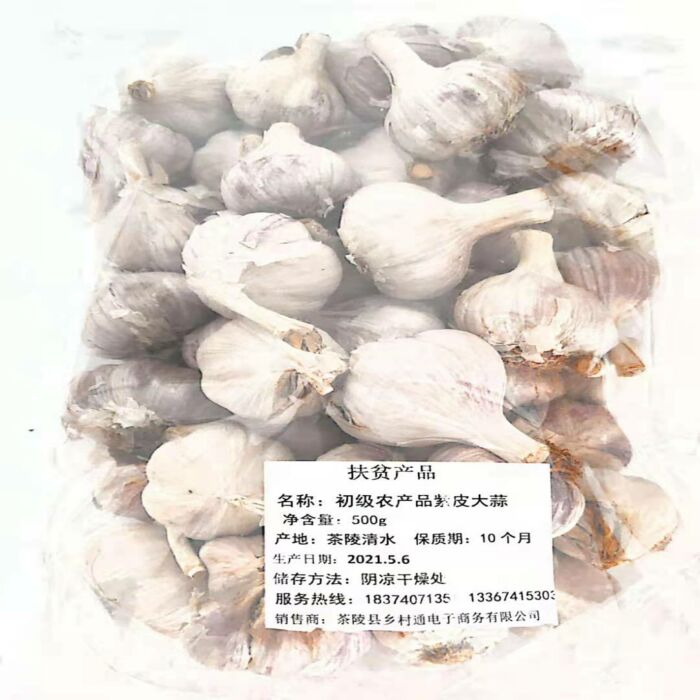 茶陵县乡村通紫皮大蒜5斤/袋