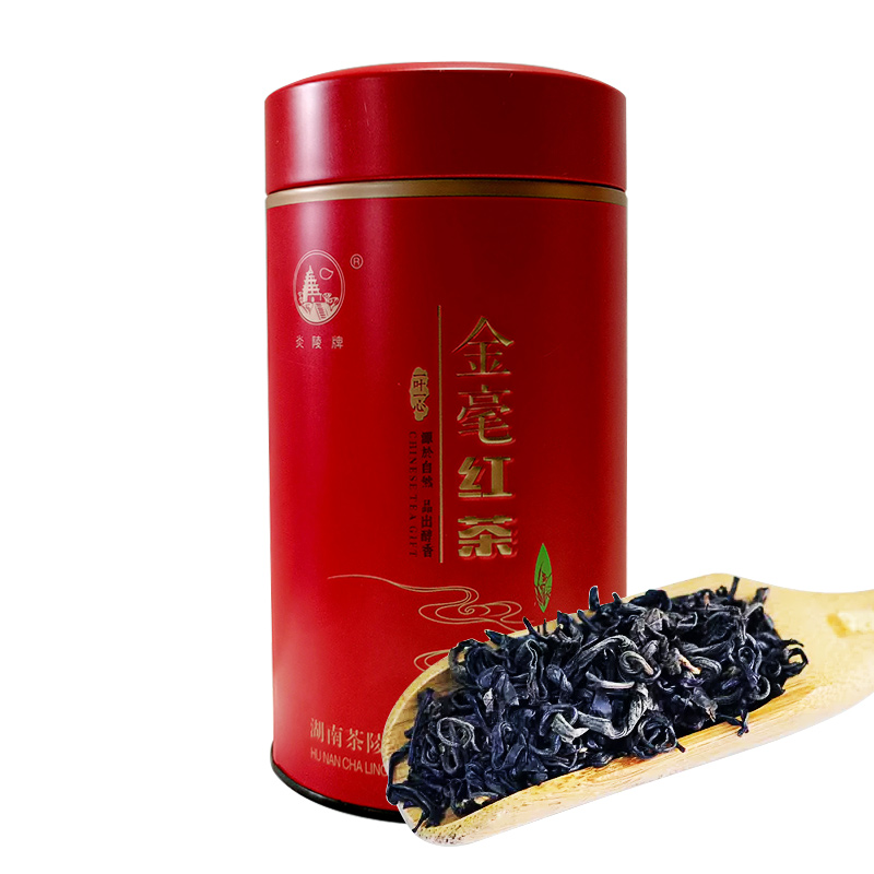 湖南特产当季新茶茶陵洣江金毫红茶100克/罐浓香型
