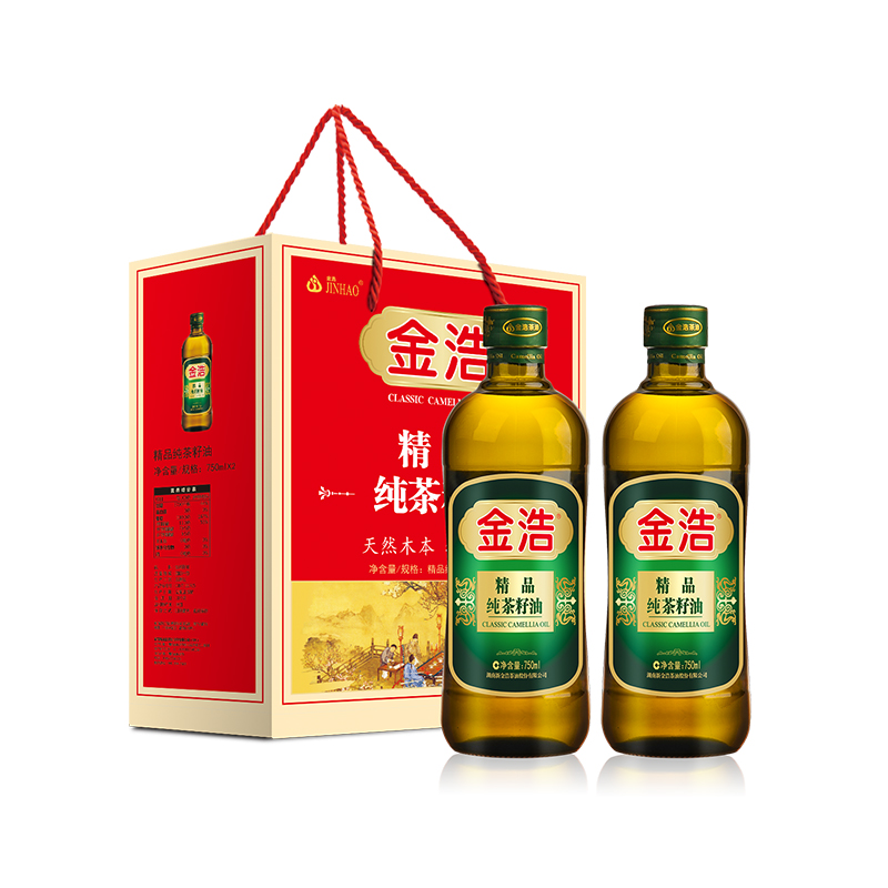 祁阳县金浩精品纯茶籽油礼盒 750ml*2