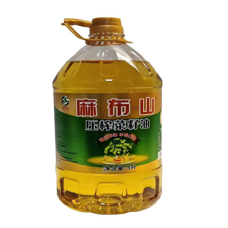岳阳楼区郭镇乡麻布村压榨成品菜籽油一级5L/瓶