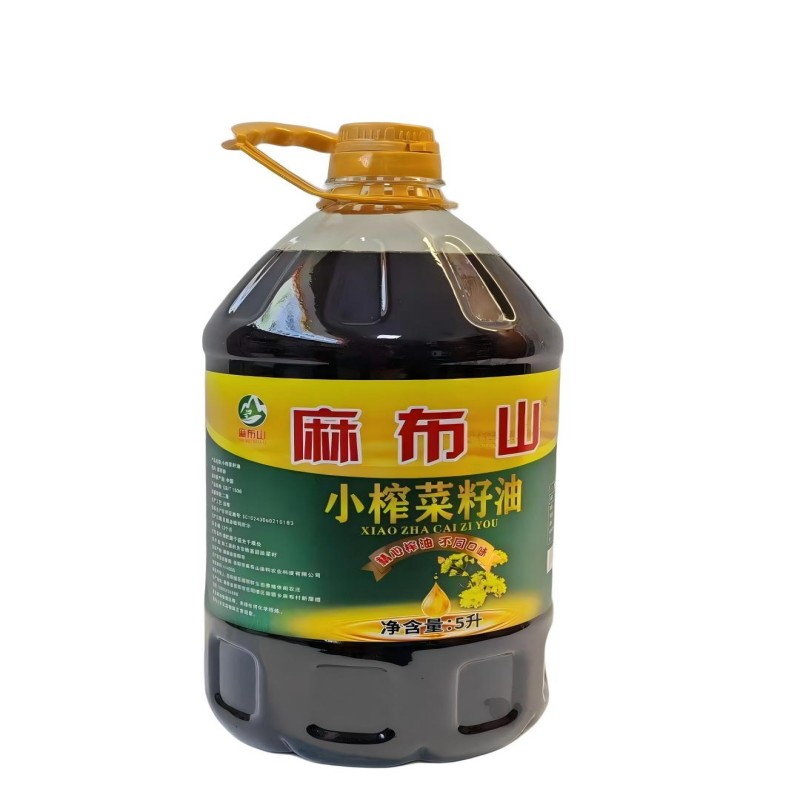 岳阳楼区郭镇乡麻布村压榨成品菜籽油二级5L/瓶