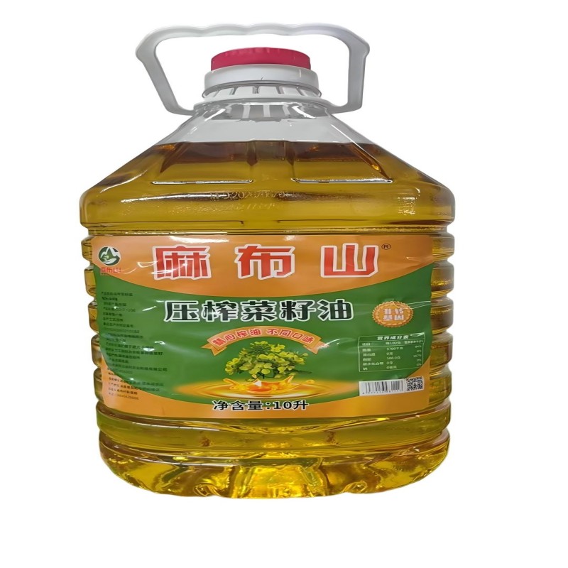 岳阳楼区郭镇乡麻布村压榨成品菜籽油一级10L/瓶