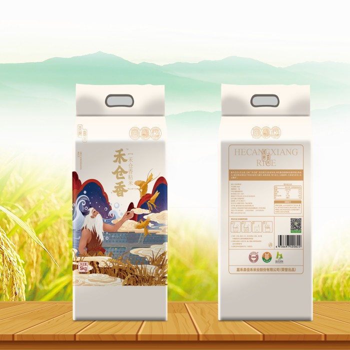 嘉禾县+禾仓香+禾仓香粘米（真空包装）5KG/袋