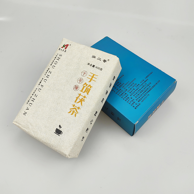 安化县十年陈手筑茯茶400g安化黑茶老陈茶