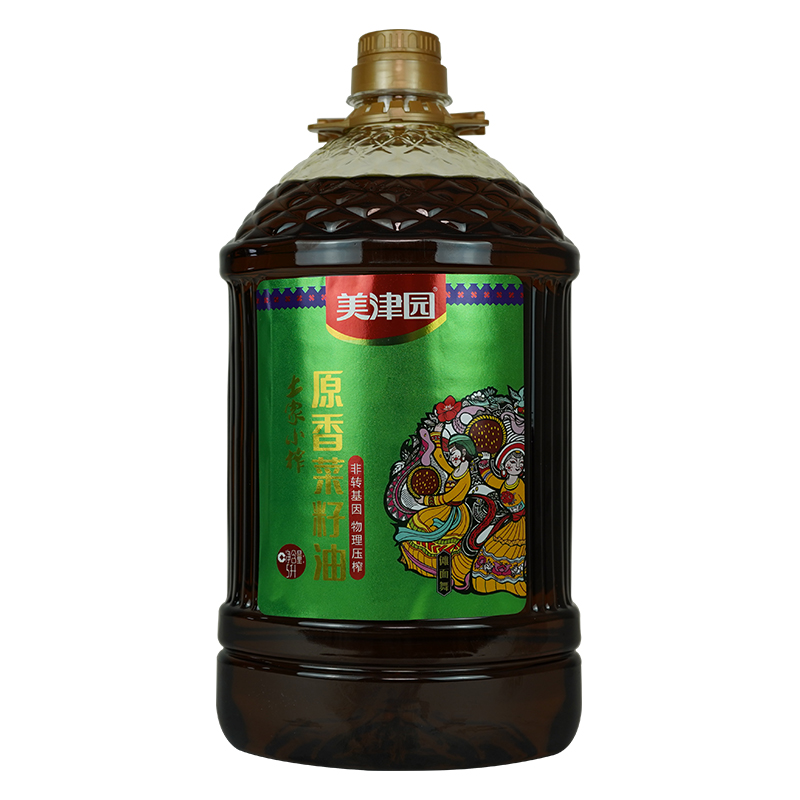 新宁仓  美津园土家小榨原香菜籽油5L