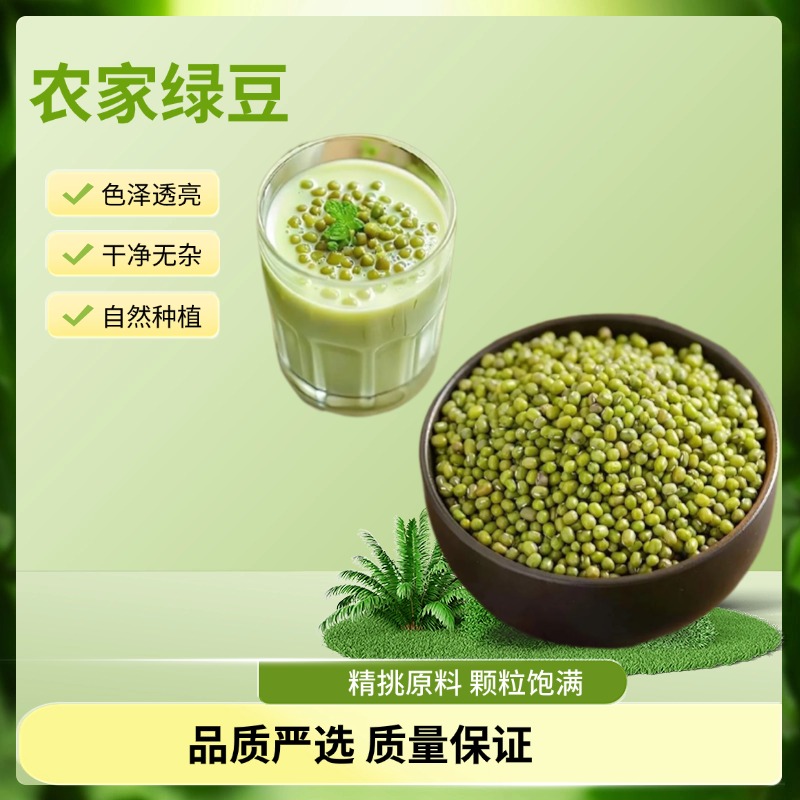 商南县麦浇芽绿豆青小豆菉豆植豆小绿豆发豆芽五谷杂粮包邮1000g