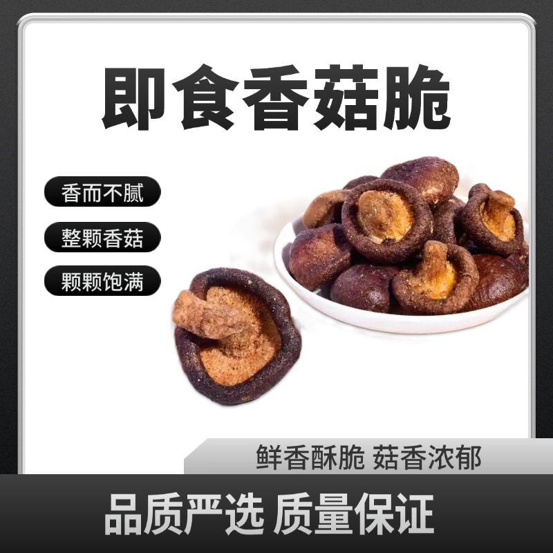 陕西 麦浇芽香菇脆即食蘑菇干香菇干蔬果干零食特产包邮200g