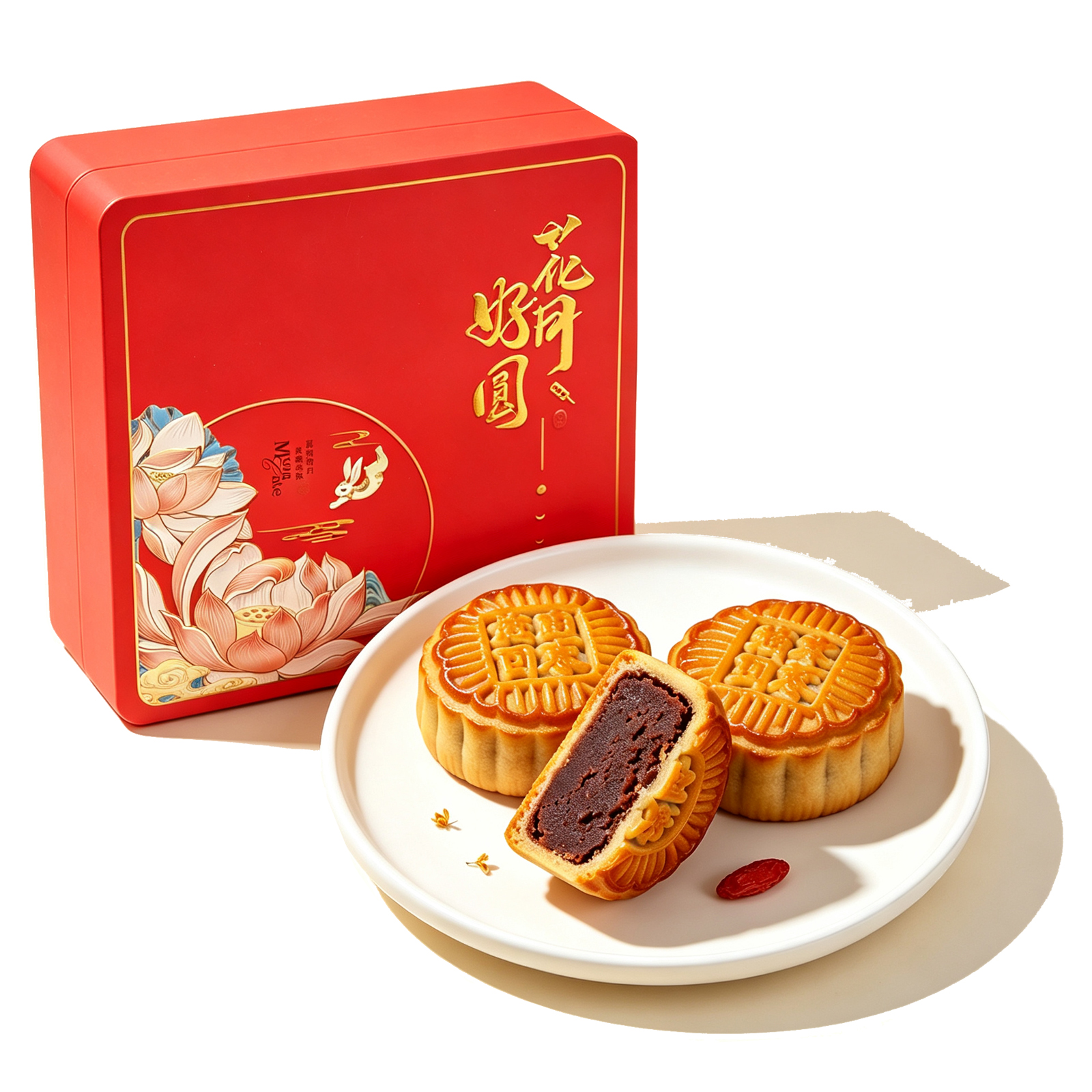 商南县麦浇芽红枣味月饼老月饼点心传统老式糕点包邮800g