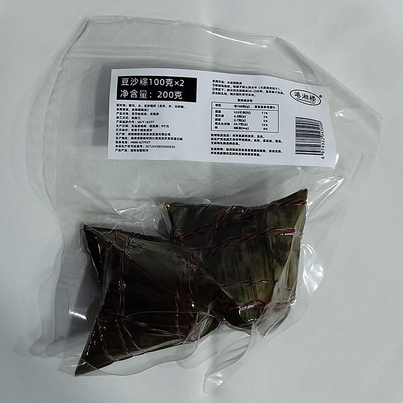 洞口县港湘楼美味豆沙粽100g*2/包