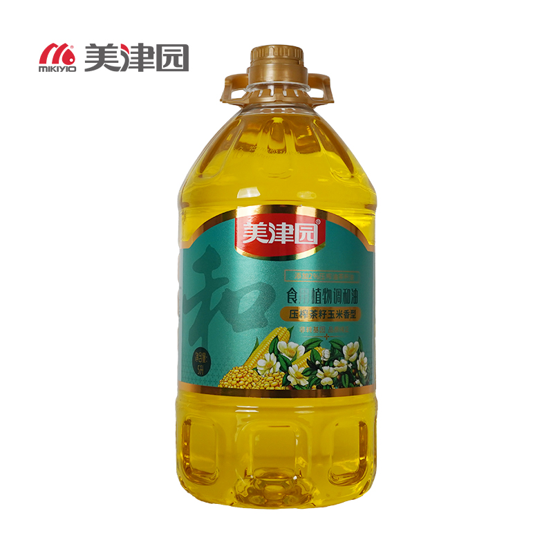 美津园食用植物调和油压榨茶籽玉米香型（和）5L/瓶
