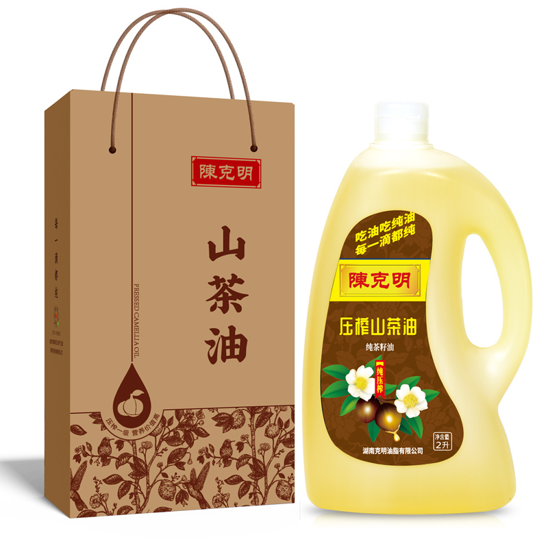 湖南克明压榨山茶油2L