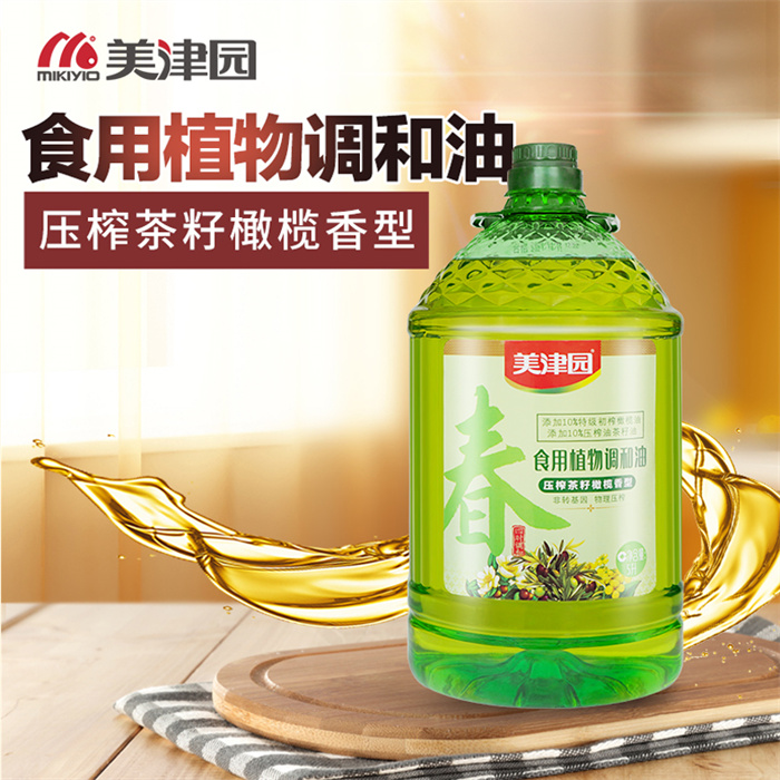 湘西古丈 美津园食用植物调和油压榨茶籽橄榄香型（春）5L