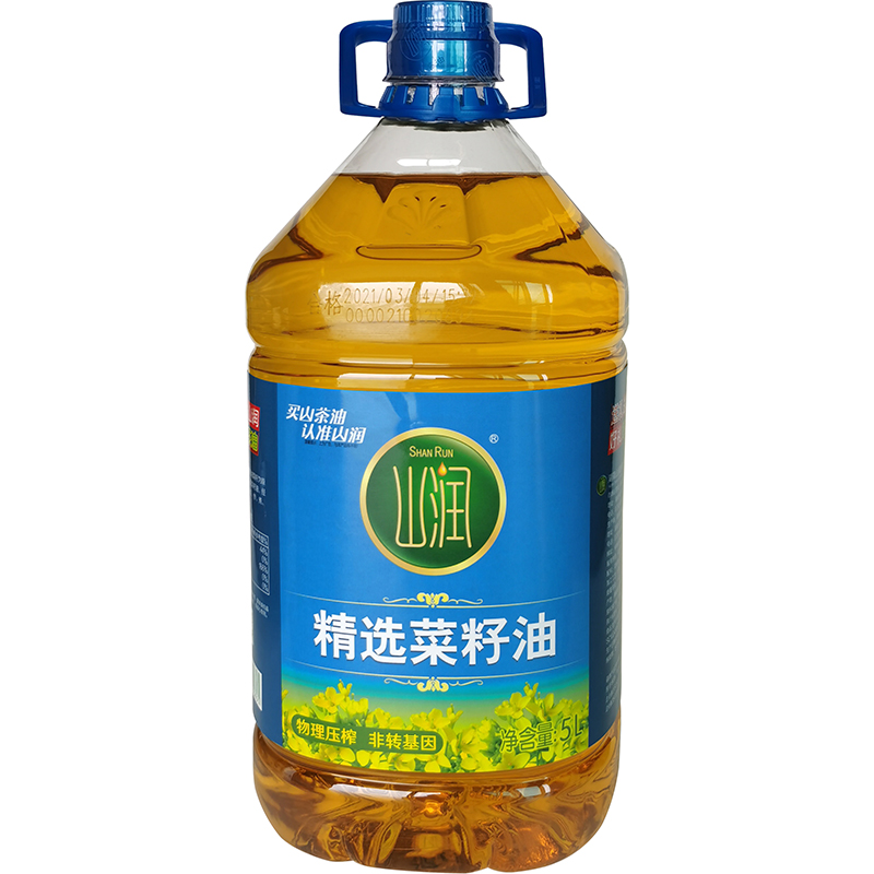 平江县山润精选菜籽油5L装非转基因物理压榨