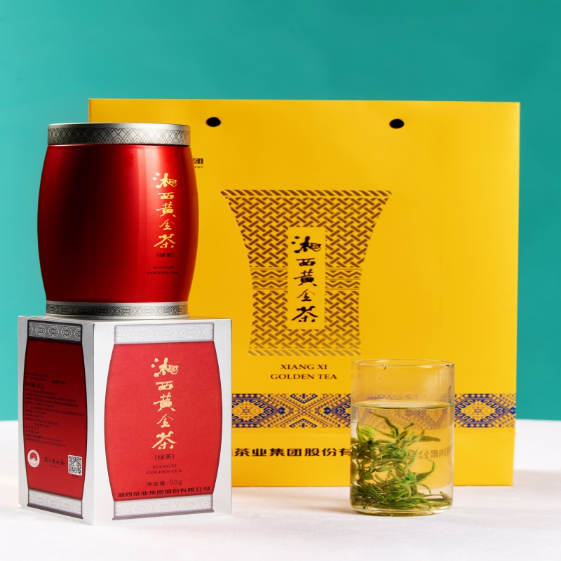 湘西绿茶湘西黄金茶银罐50g装