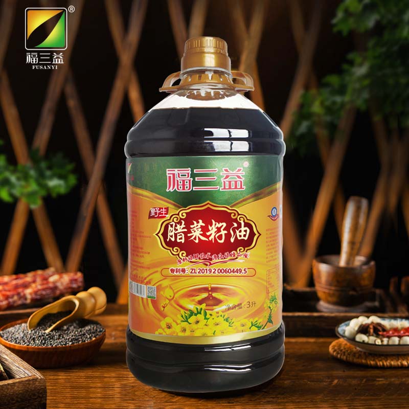 益阳赫山区福三益 野生腊菜籽油3L