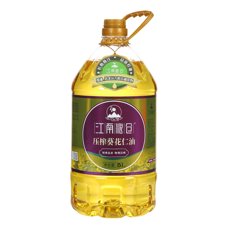 江南粮仓压榨葵花仁油5L（1件4瓶）【岳阳】