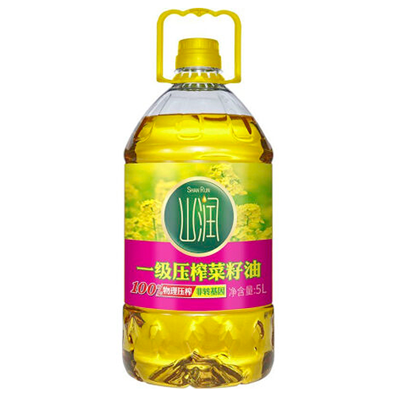平江山润一级压榨菜籽油5L