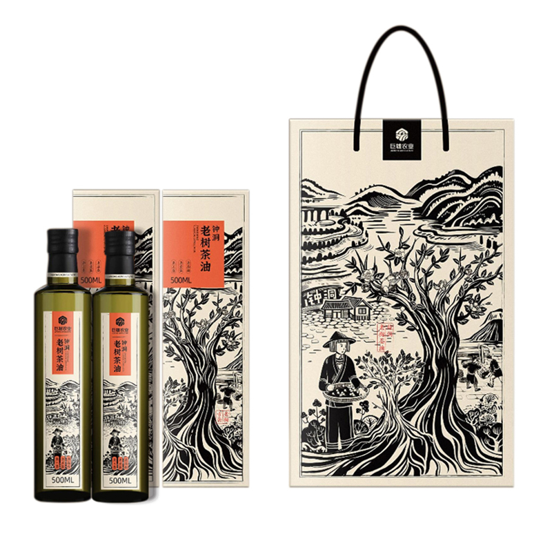 平江巨雄钟洞老树茶油500ml*2
