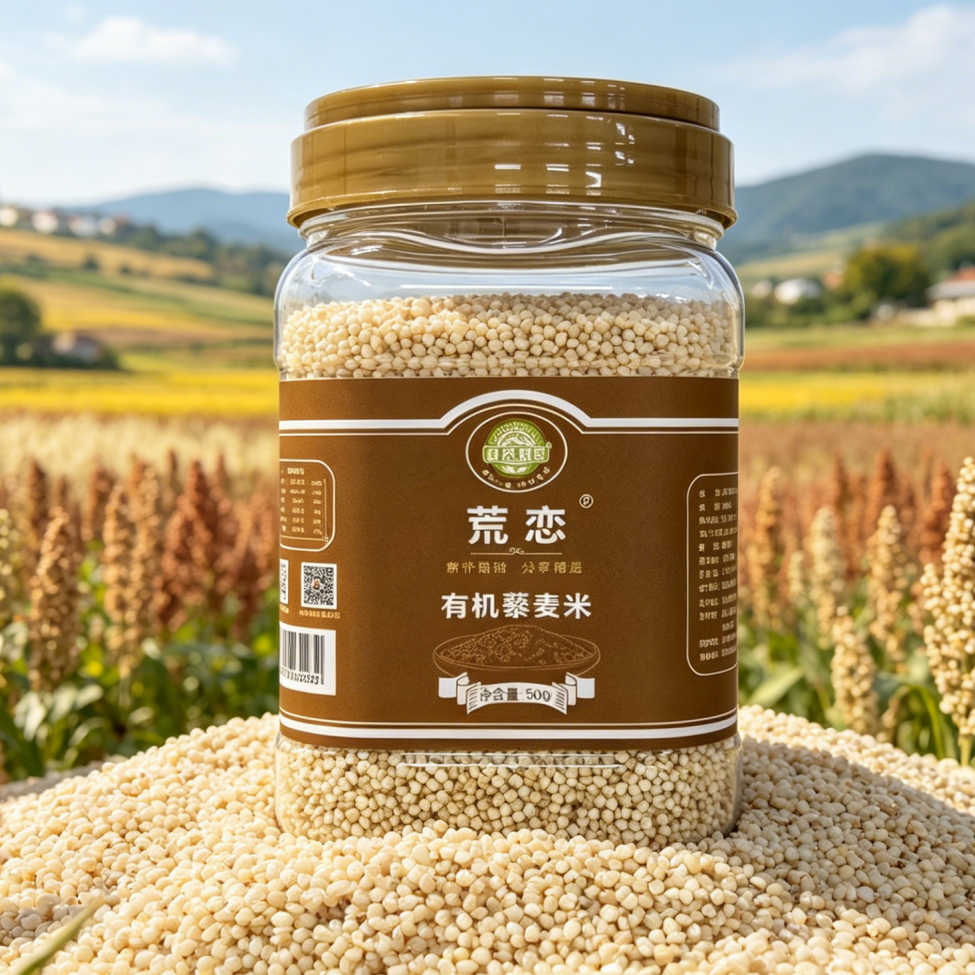 吉林省松原市前郭县查干湖镇-荒恋-有机藜麦米-500g/1罐