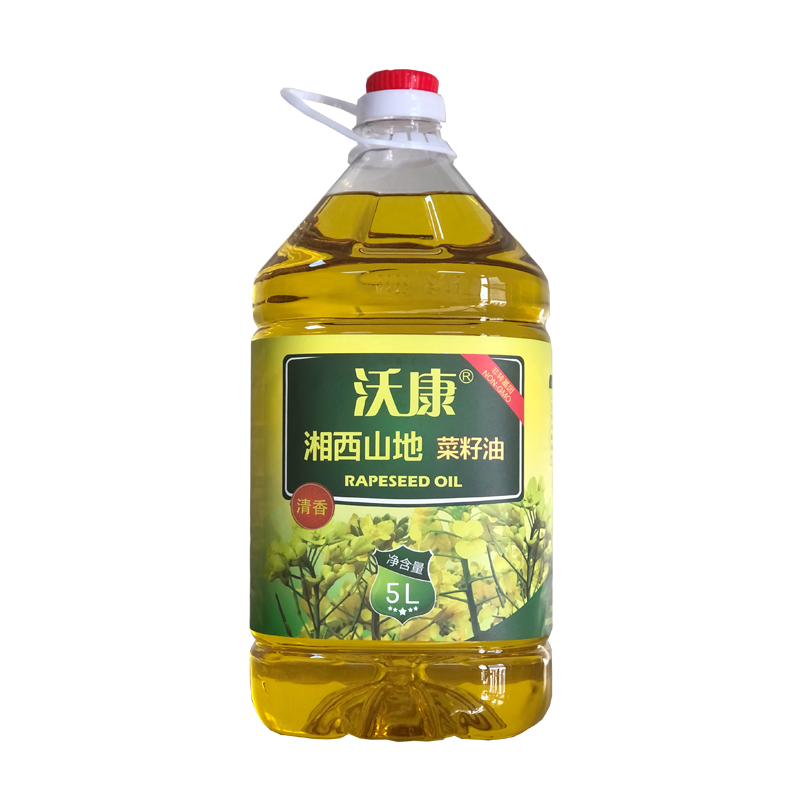 永顺县沃康清香型菜籽油5L/桶  非转基因湘西压榨菜籽油