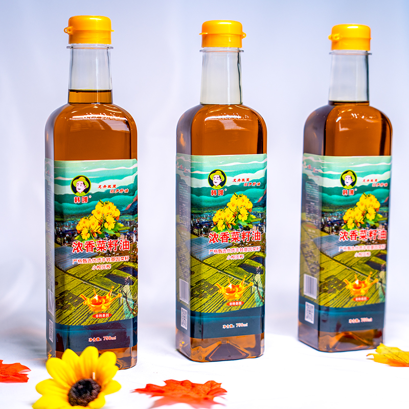 汨罗韩嗲浓香菜籽油750ml*2礼盒装