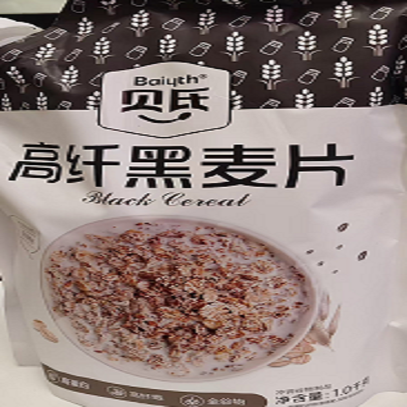 广东省汕头市 贝氏 高纤黑麦片 1.0千克