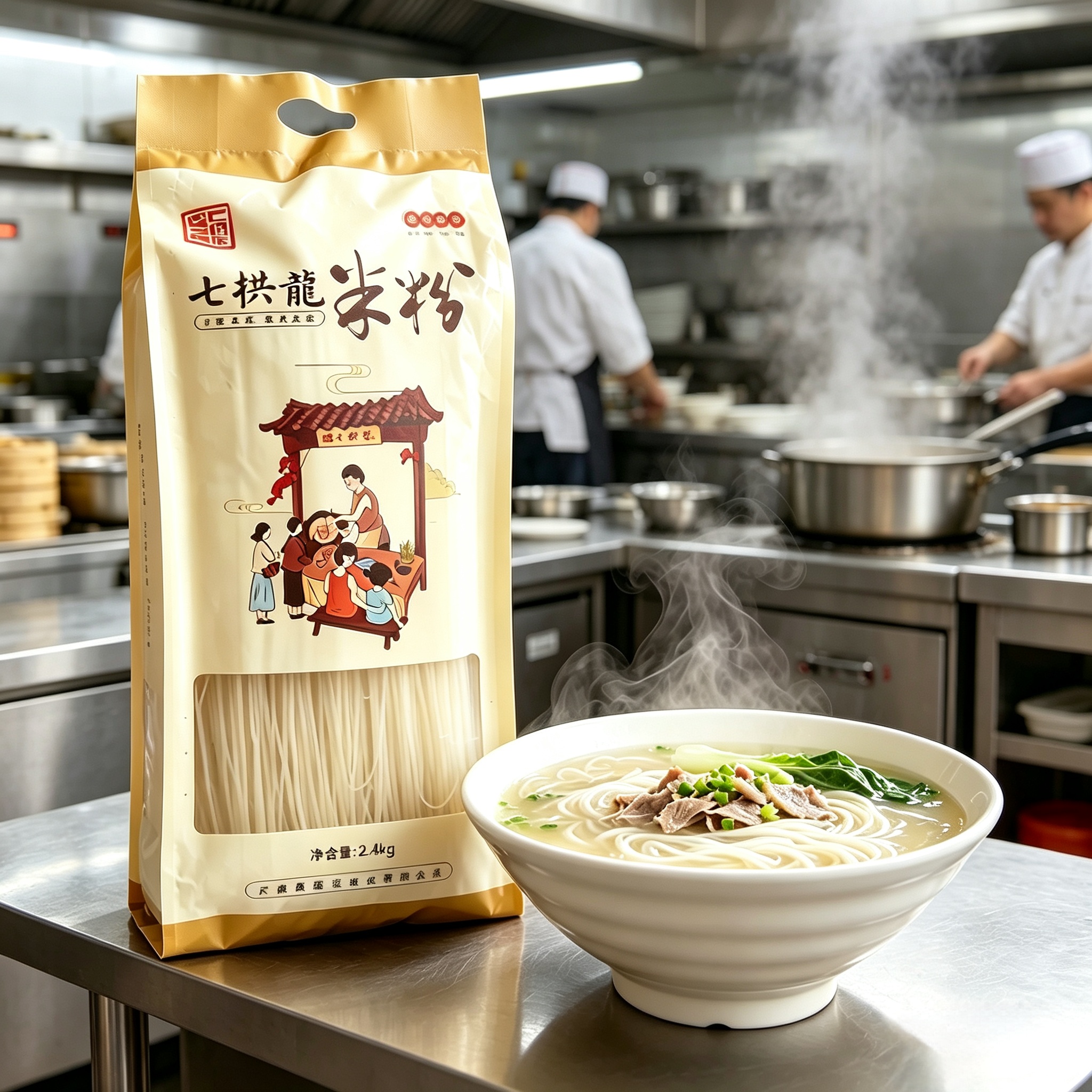 湖南郴州汝城七拱龙米粉米线2400克/袋