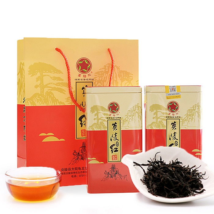 炎陵县炎陵红茶150克*2罐装礼盒300克/提办公用茶