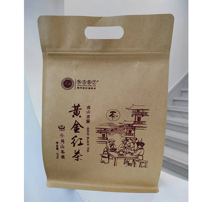  古丈县牛角山黄金红茶牛皮纸袋装250克